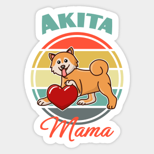 Akita Inu mama mom Dog puppy Lover Cute Mothers Day Sticker